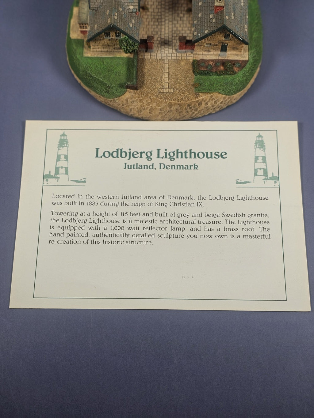 Lodbjerg Lighthouse Western Jutland Denmark The Danbury Mint 1994 Sculpture