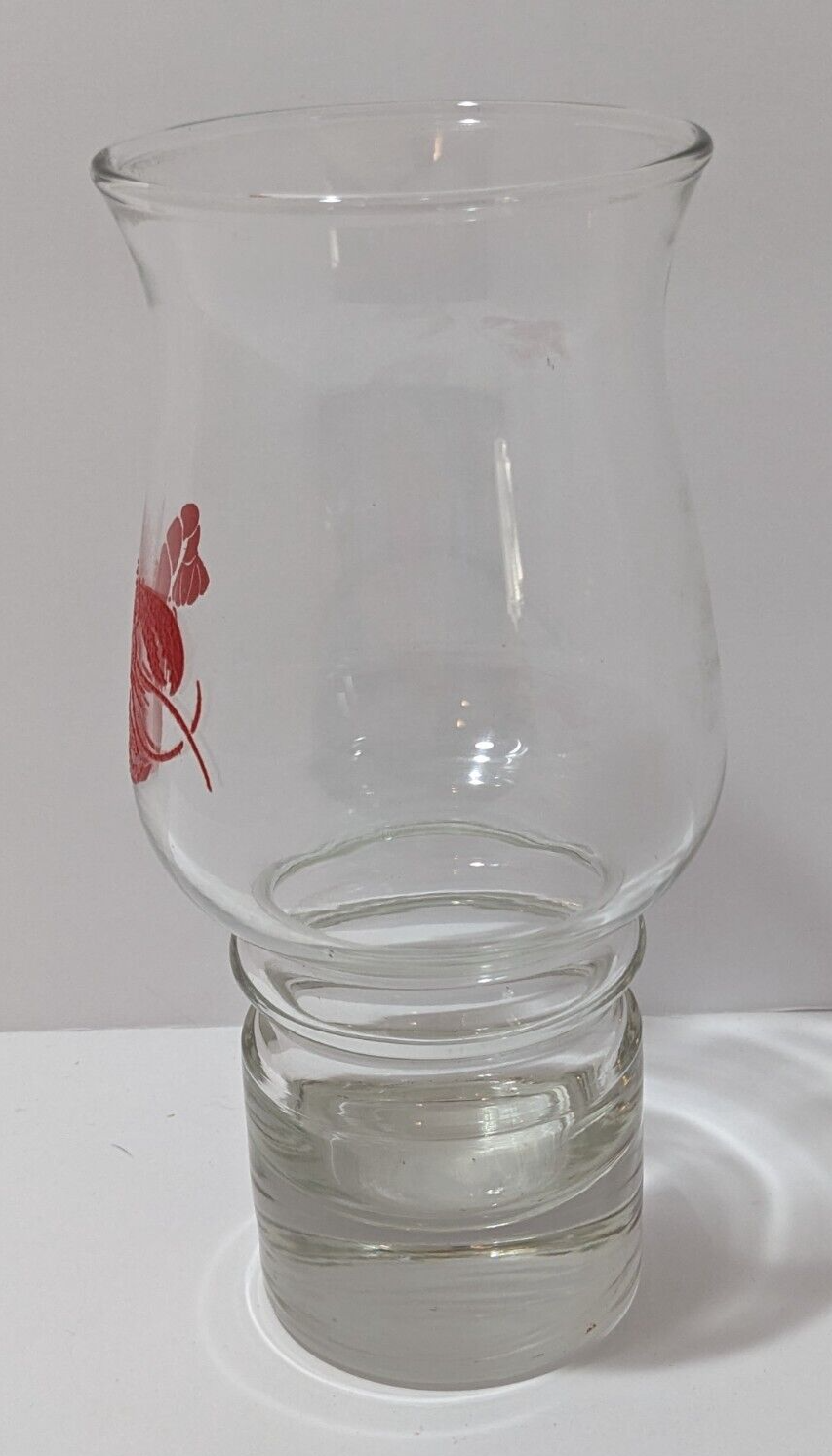 Vintage 1980s Red Lobster 7″ Hurricane Drinking Glass Libbey Nautical Barware