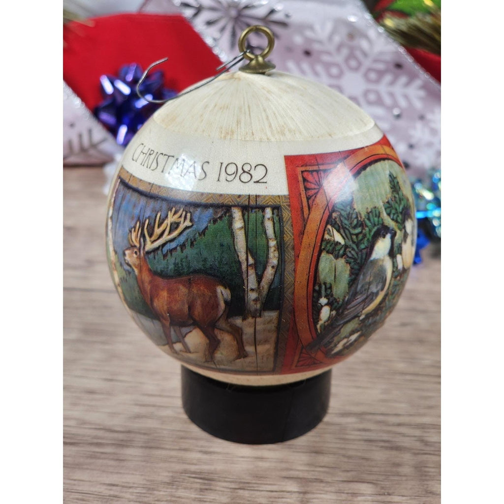 Hallmark 1982  Satin Christmas Ornaments Set of 3 Vintage