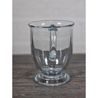 Vintage Anchor Clear Glass Footed Mug USA Made Coffee Tea Cup