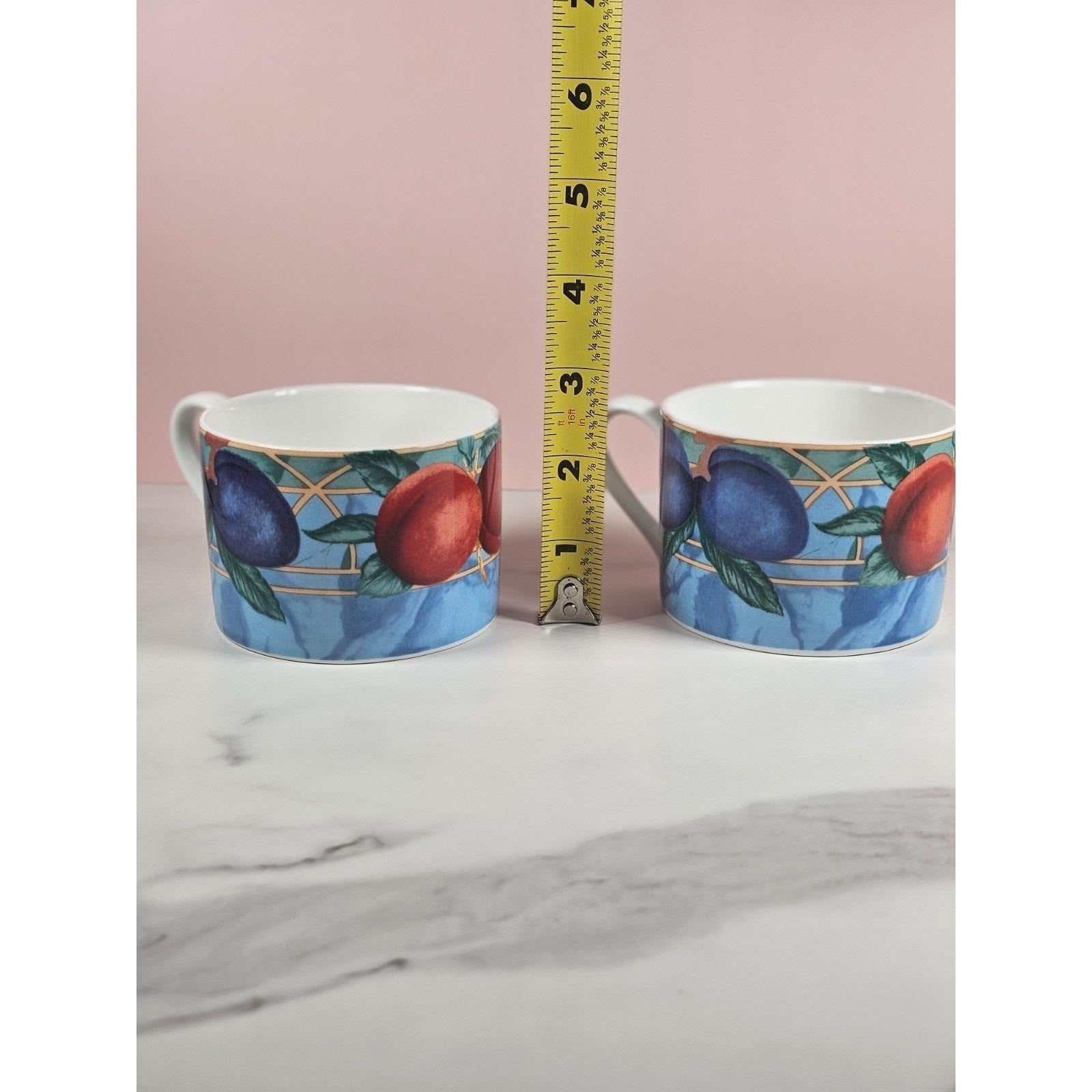 Victoria Beale Forbidden Fruit Mugs Set of 2 Vintage 1990s