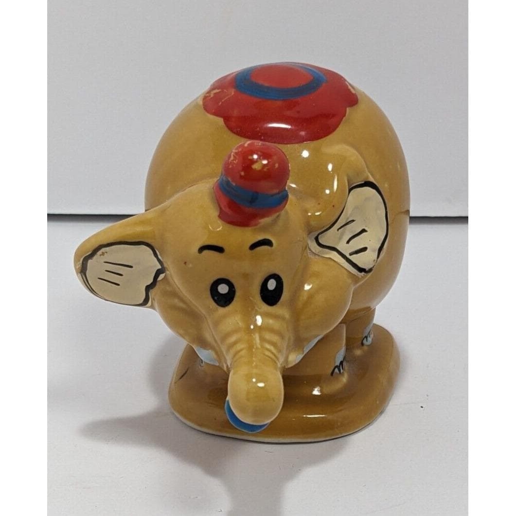 Vintage Edasa Circus Elephant Figurine Hand Painted Ceramic Elephant