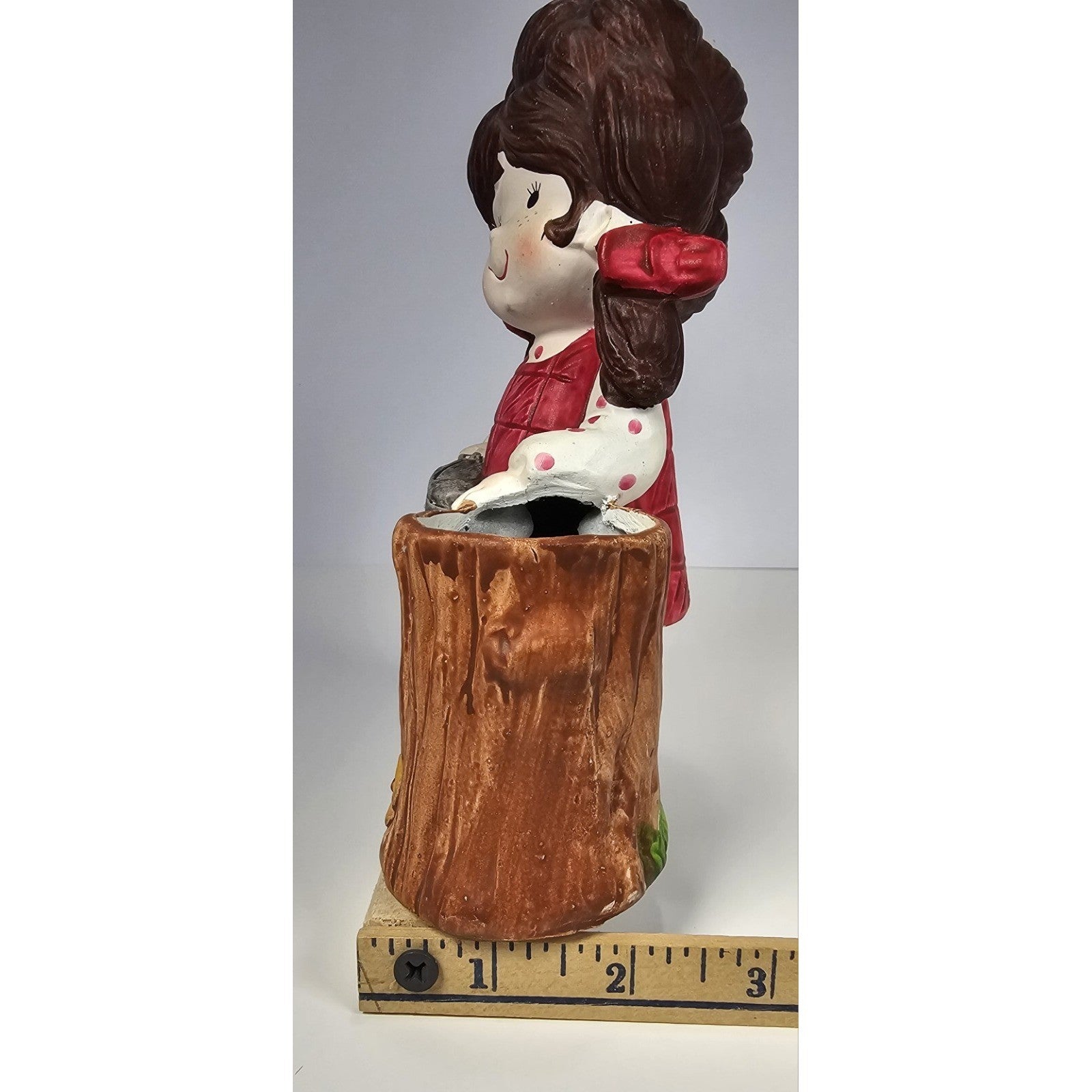 Vintage Gentle Treasures Girl and Cat Ceramic Figurine