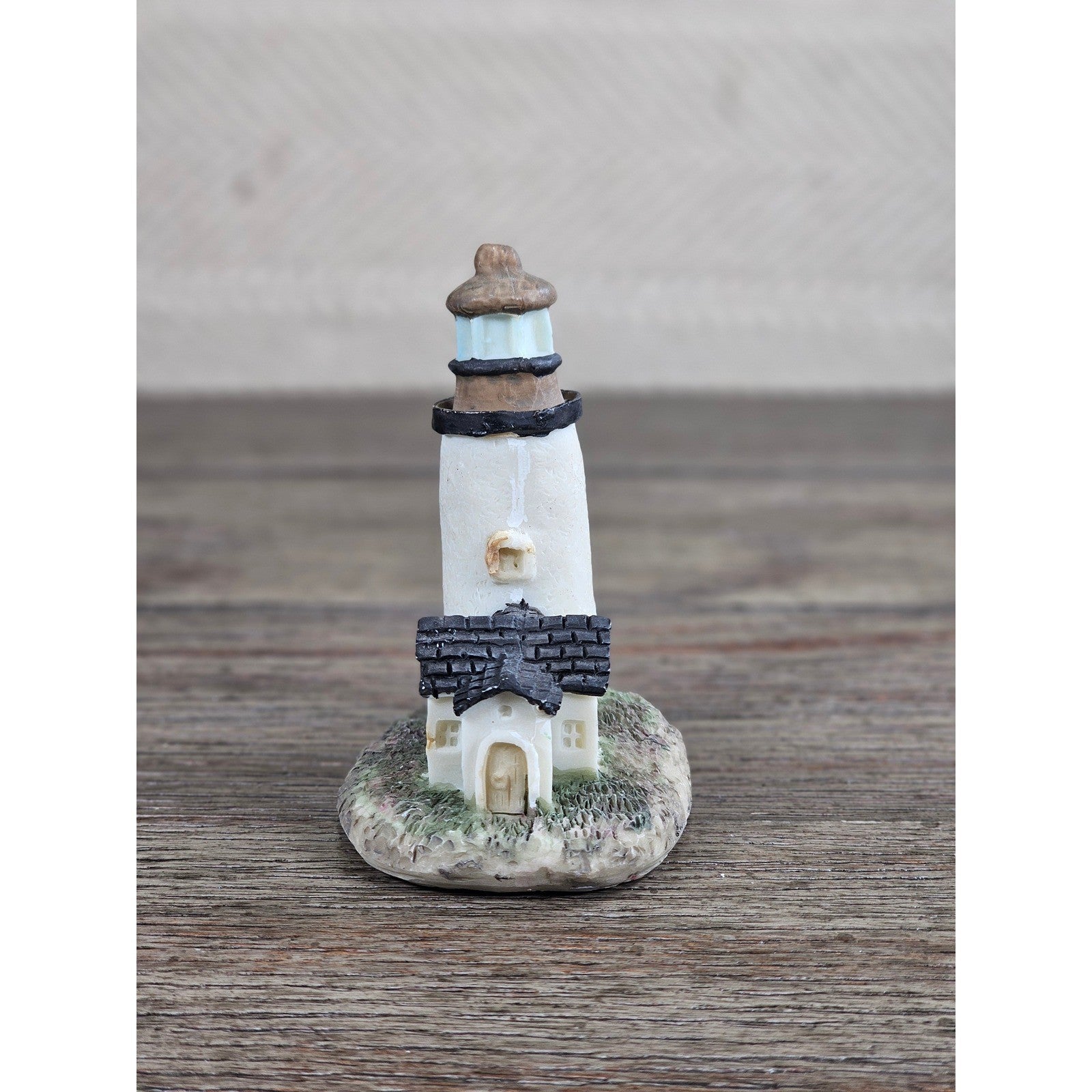 Mini Coastal Lighthouse Figurine Resin Nautical Decor Small Shelf Accent