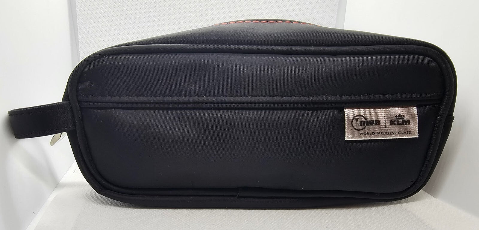 Black Northwest Airlines NWA KLM Amenity Kit - Toiletry Bag