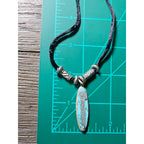 Vintage .925 Sterling Turquoise Pendant Necklace Boho Silver