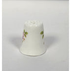 Vintage Porcelain Rose Thimble Pink Floral Sewing Collectible