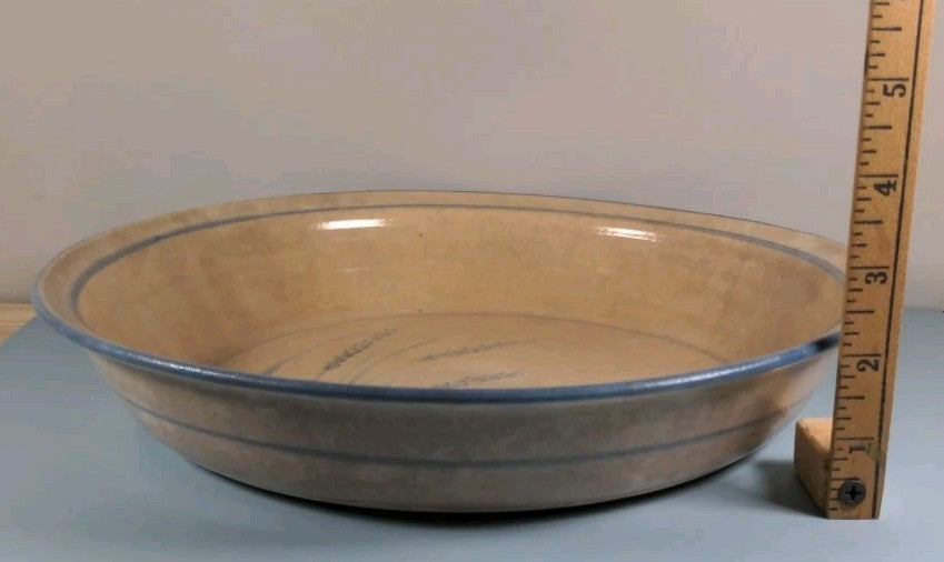 Arcopal Volcano Serving Plate Blue Wheat Design 11.5" Diameter