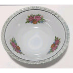 Vintage Yamatsu Japan Floral Porcelain Bowl Scalloped