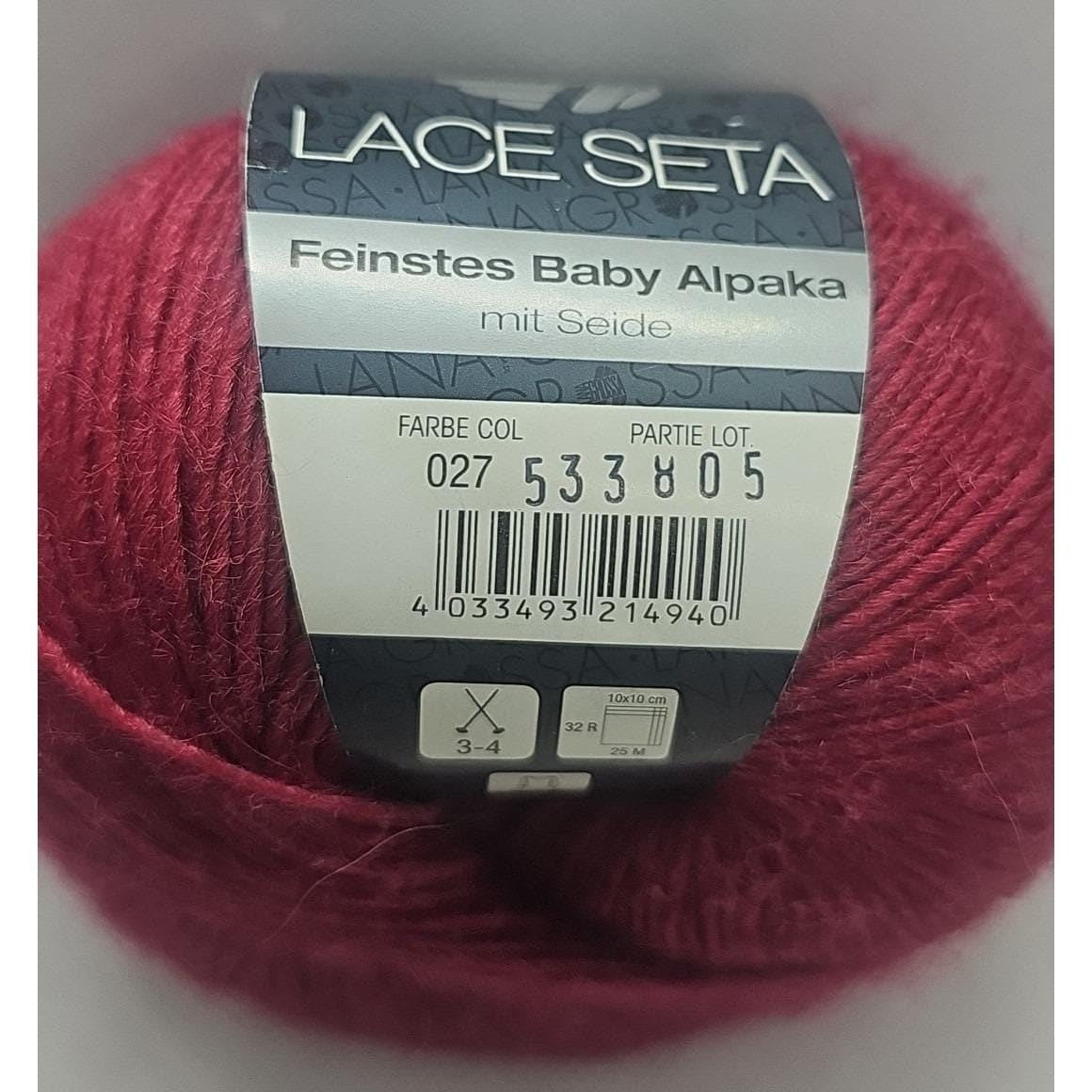 Lana Grossa Lace Seta Feinstes Yarn Alpaca Silk Lace Italy
