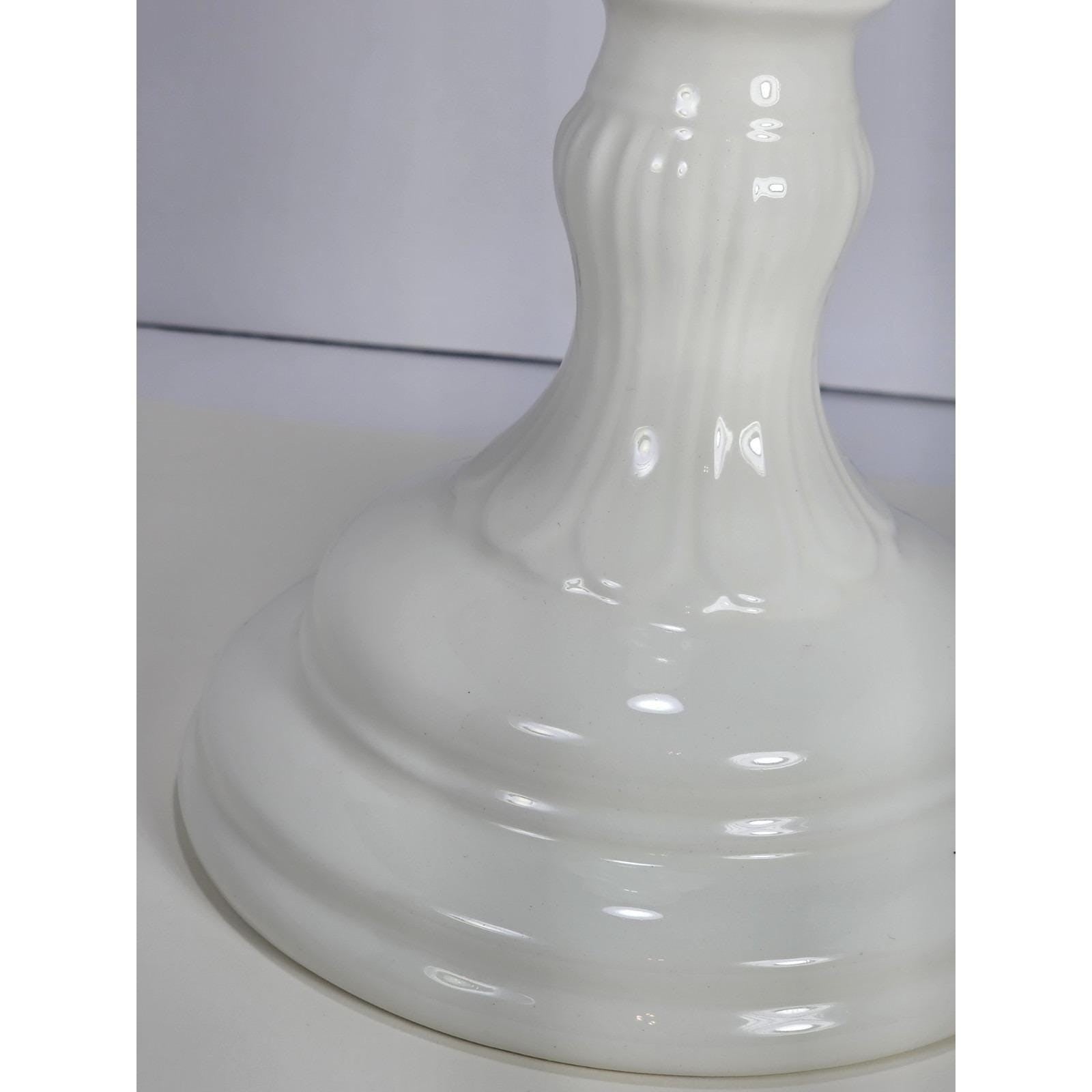 Williams Sonoma Candle Holder White Porcelain Italy Tall