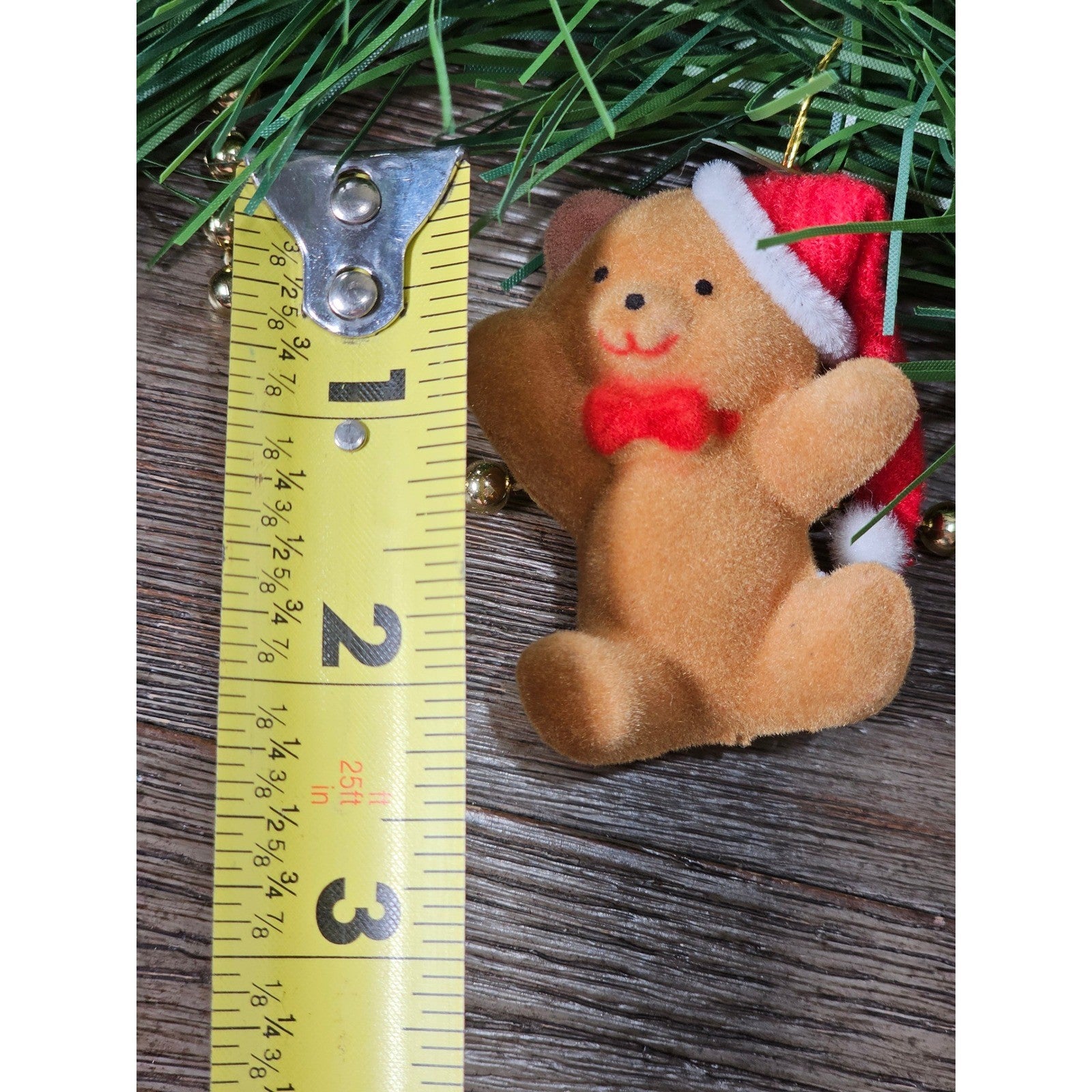 Vintage Christmas Garland 60" Pine Bear Peanut Reindeer Decor