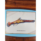 Vintage Firearms Illustration Wall Plaque – Austrian Wheellock Pistol 1655
