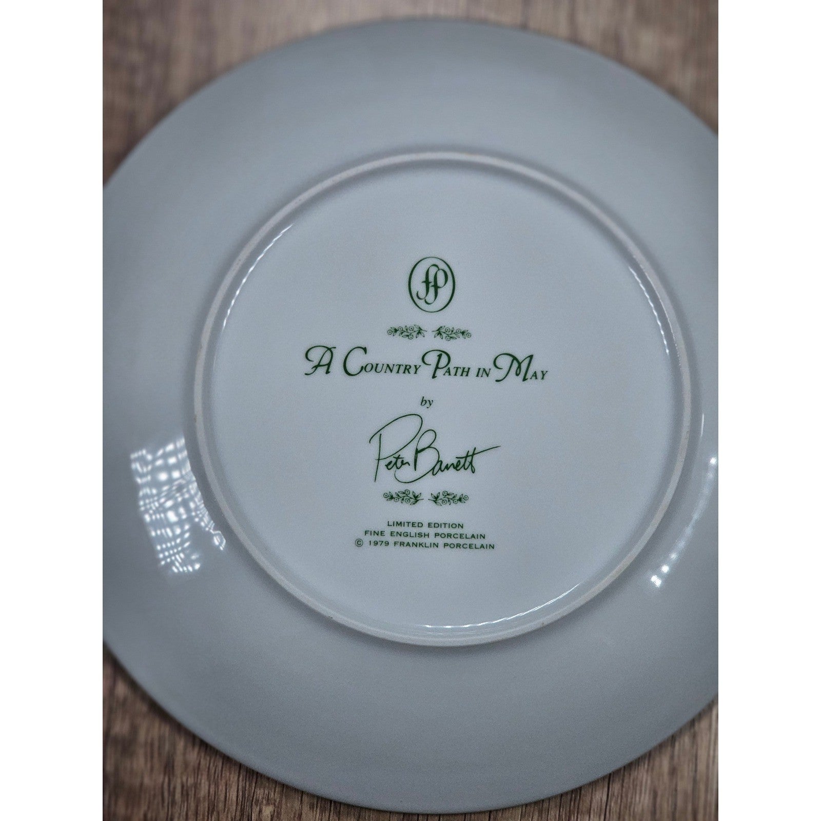 Vintage Franklin Porcelain Plate A Country Path in May Peter Barrett 9 Inch