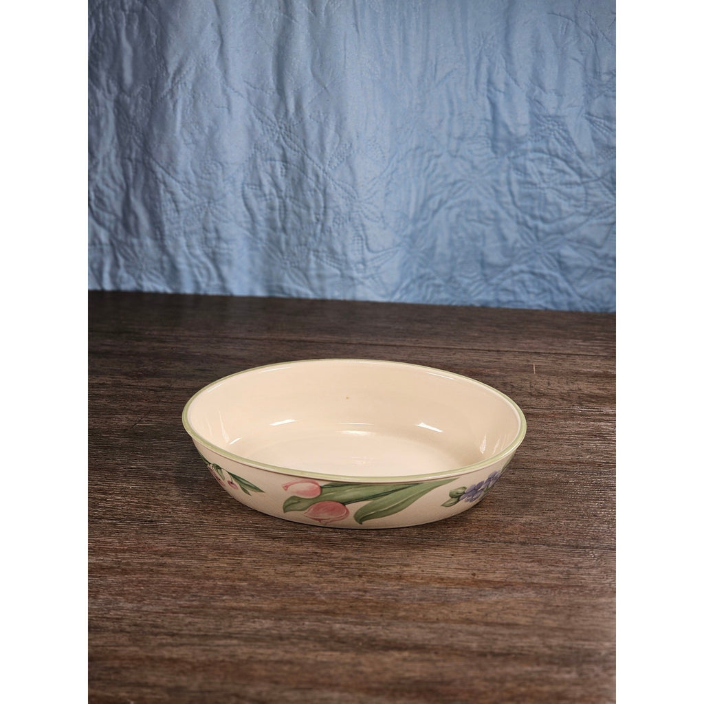 Vintage Pfaltzgraff Floral Oval Baking Dish Oven Microwave Safe USA