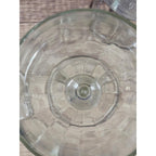 Set of 4 Vintage Crystal Water Goblets – Optic Pattern & Starburst Base