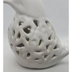 White Porcelain Bird Figurine – 4.5" x 5" Home Décor Accent
