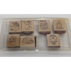 Vintage Stampin Up Nice Easy Notes Rubber Stamp Set 1996