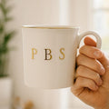 Vintage Lenox PBS Porcelain Coffee Mug Gold Trim USA
