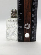 Vintage Cut Glass Salt and Pepper Shakers 2 1/2 Inches Tall