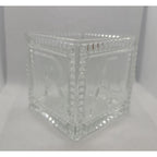 Vintage Mikasa Crystal Baby Keepsake Box BABY Glass Memory Box