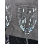 Vintage Crystal Fantasy Ribbed Water Goblets Set of 2 Glasses 7.5