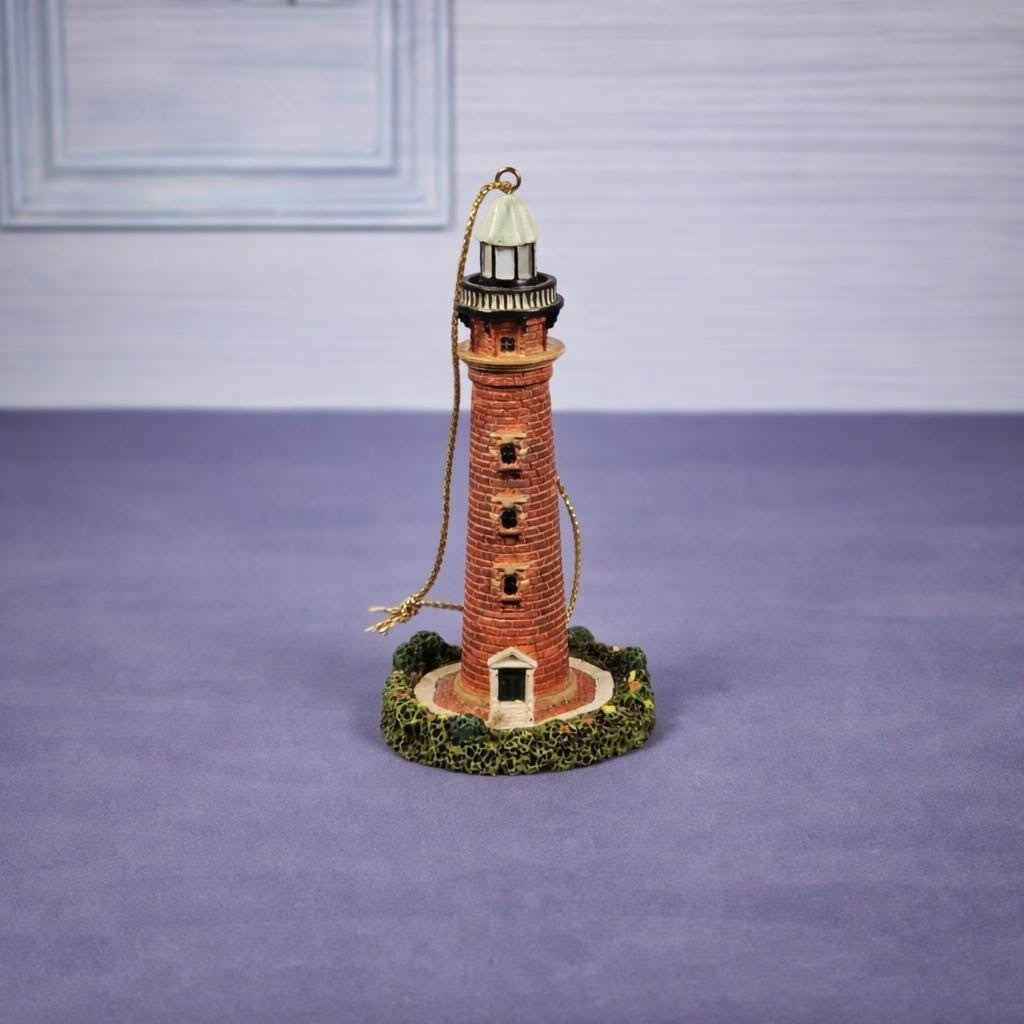 Lefton Ponce De Leon Lighthouse Ornament 2000 Coastal Decor 3.5 Inch