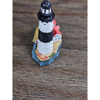 Miniature Lighthouse & Keeper's House Figurine Coastal Nautical Decor