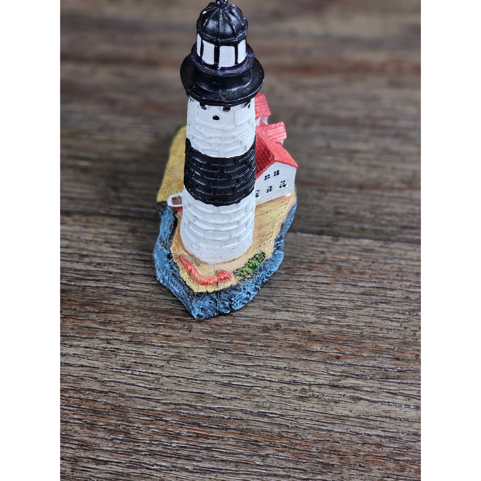 Miniature Lighthouse & Keeper's House Figurine Coastal Nautical Decor