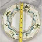 Vintage RS Prussia Octagonal Plate Hand Painted Swans Floral Germany READ