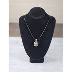 Vintage Cross Prayer Box Necklace Gold Tone Silver Religious Charm
