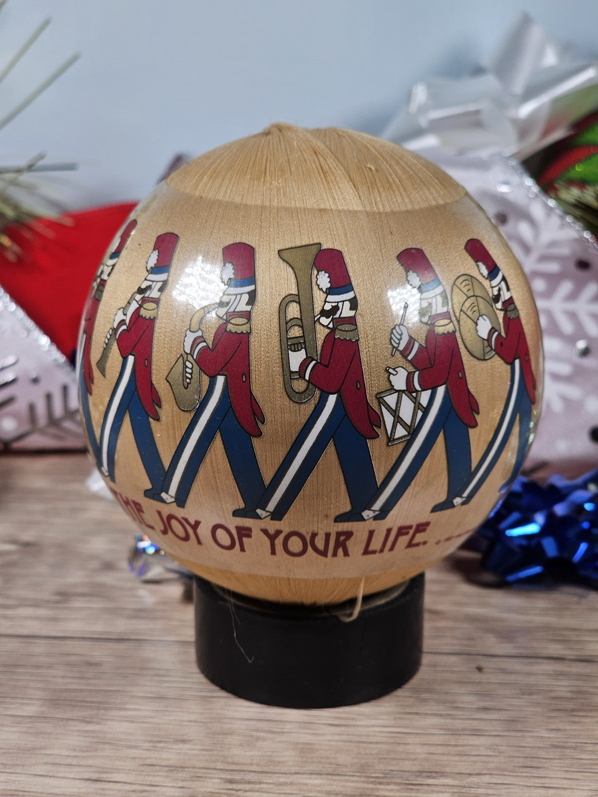 1982 Hallmark Satin String Ornaments Set of 3 Vintage Christmas Balls 3.5"