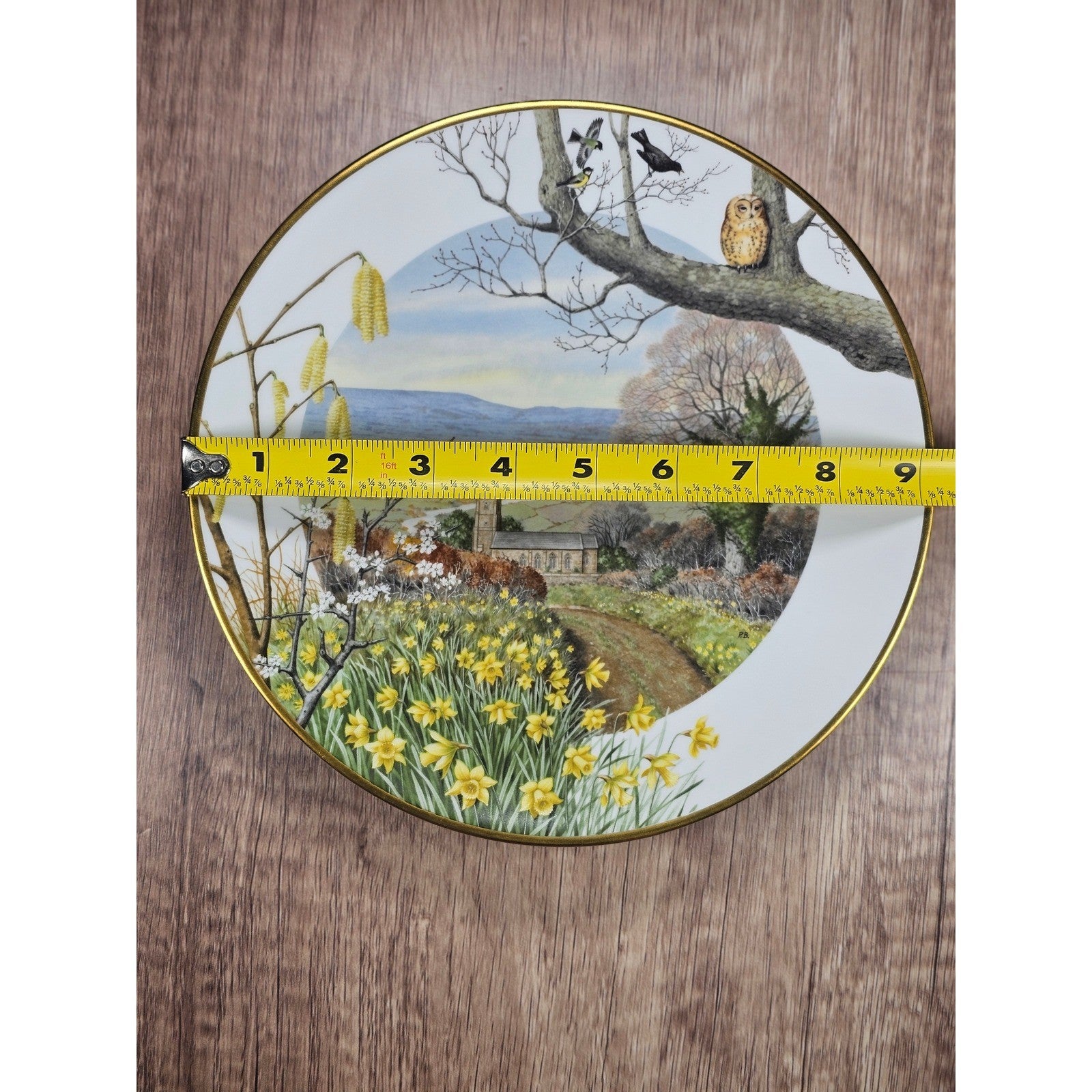 Franklin Porcelain Country Church in March Plate by Peter Barrett 1979