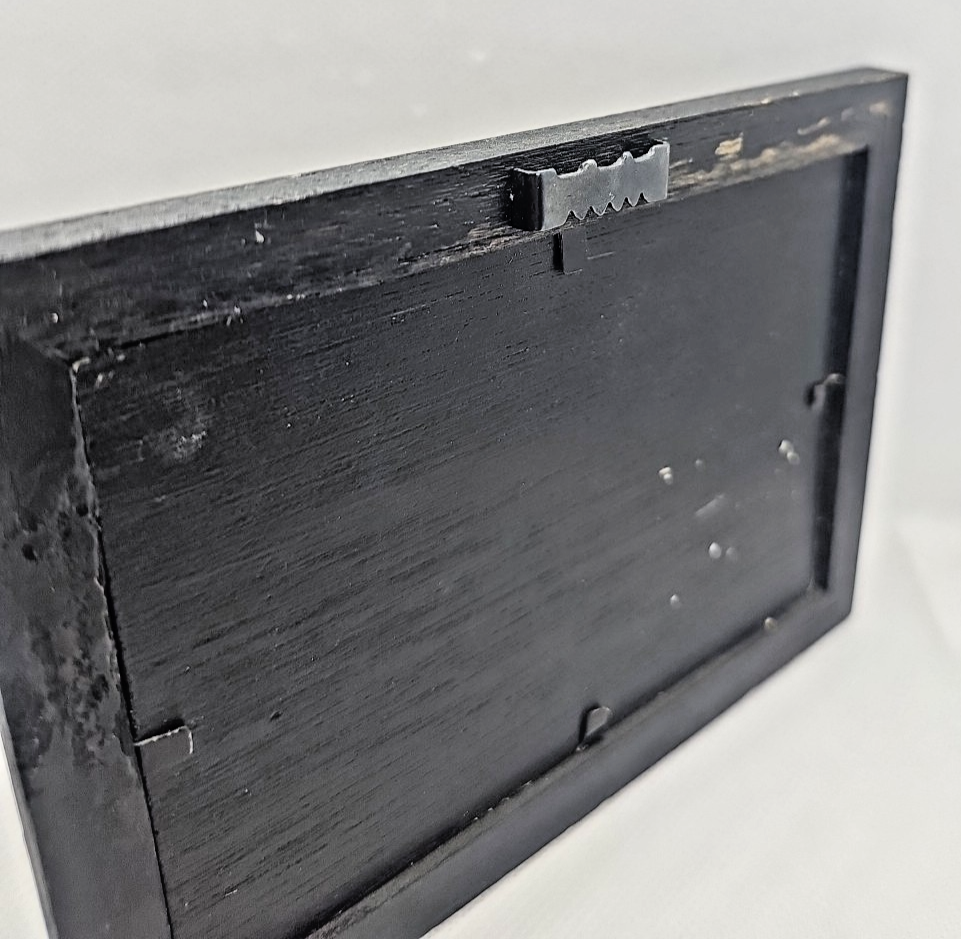 Vintage Cross-Stitched Framed Art “Family Warms the Heart” Rustic Wall Decor