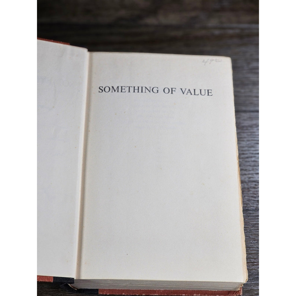 Something of Value Robert Ruark 1955 HC Vintage Novel African Setting
