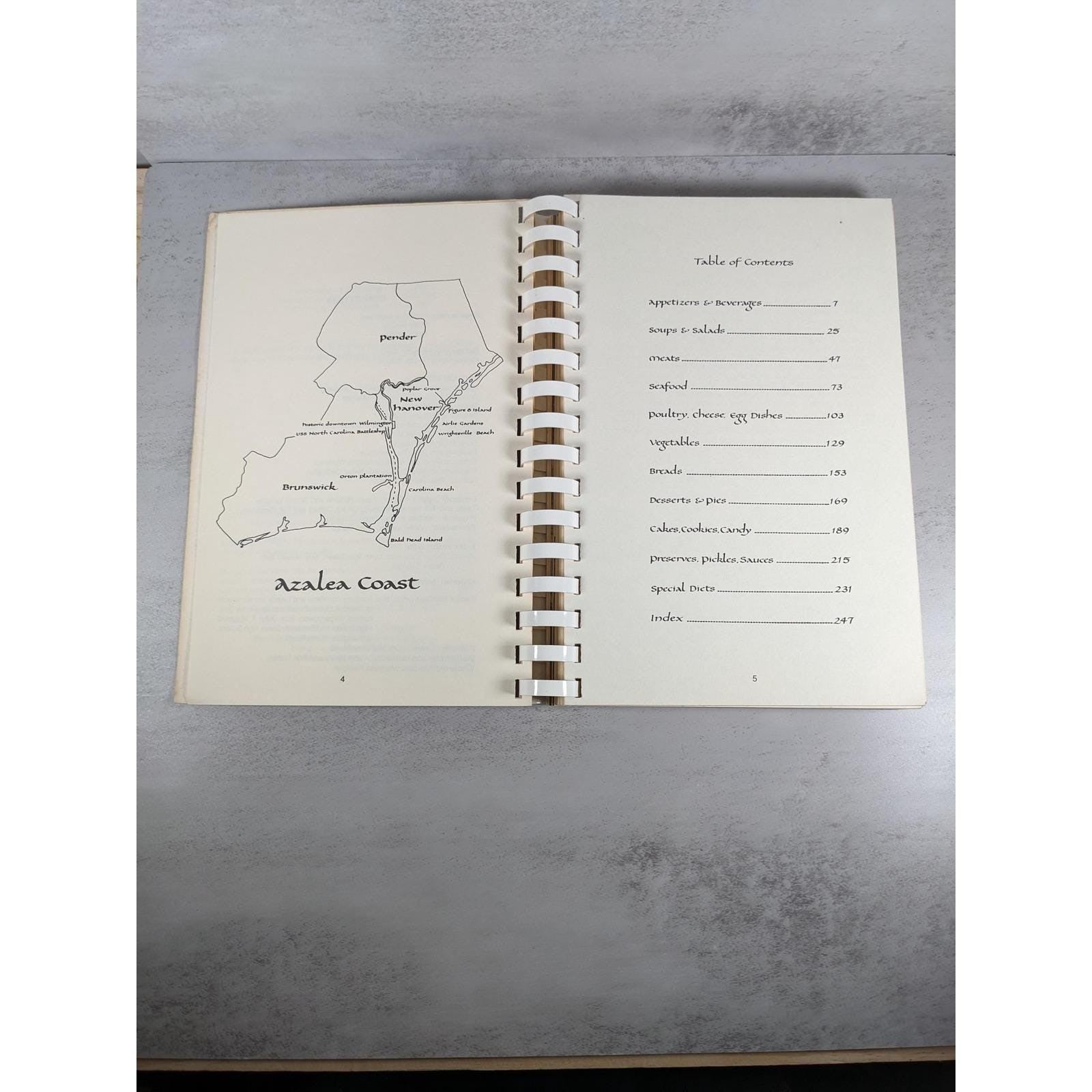 1985 Azalea Coast Cookbook Wilmington NC Spiral Community Book