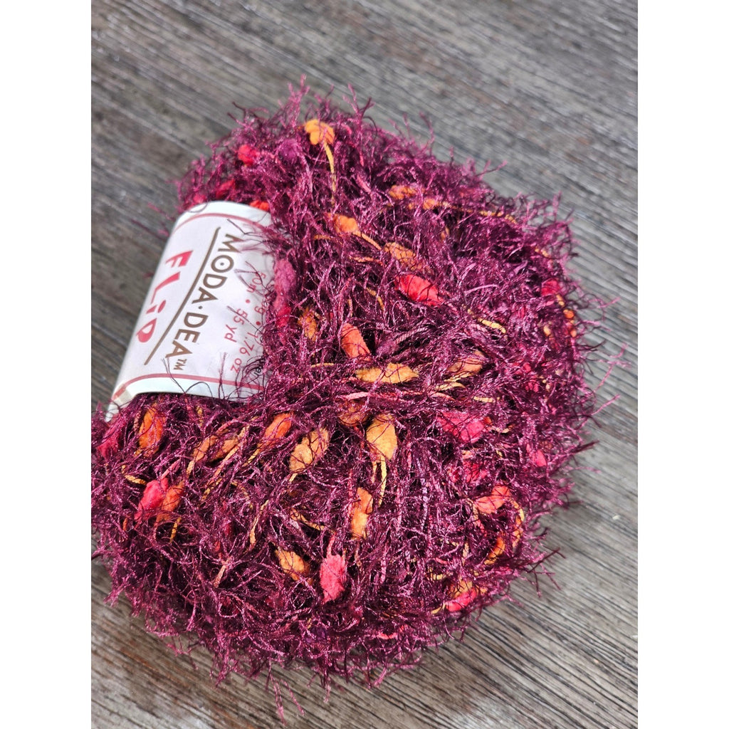 Moda Dea Flip Yarn Claret 9366 Novelty Eyelash Yarn 50g 55 Yards