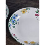 Vintage Majesticware Geranium Floral Bowls Set of 2 Sue Zipkin 8 Inch