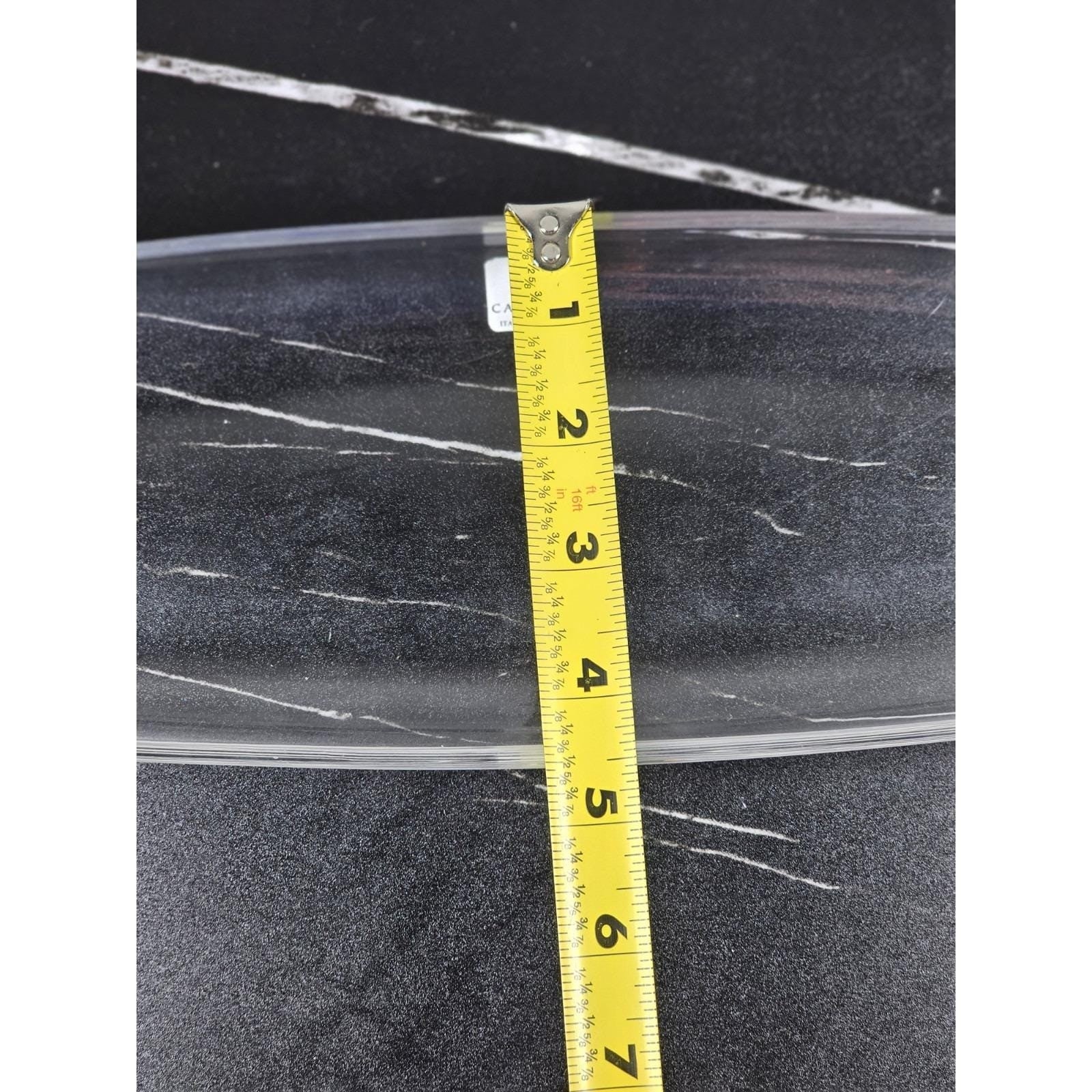 Caldier Italy Glass Oval Serving Plate 19 Inch Vintage Platter