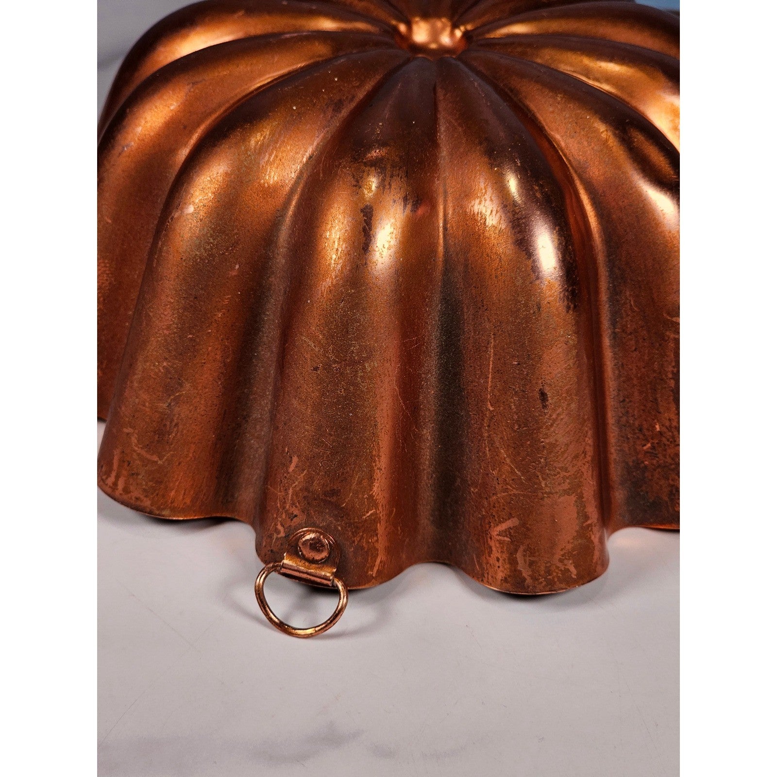 Vintage Copper Fluted Tart Pan Fluted Bowl Dessert Pan