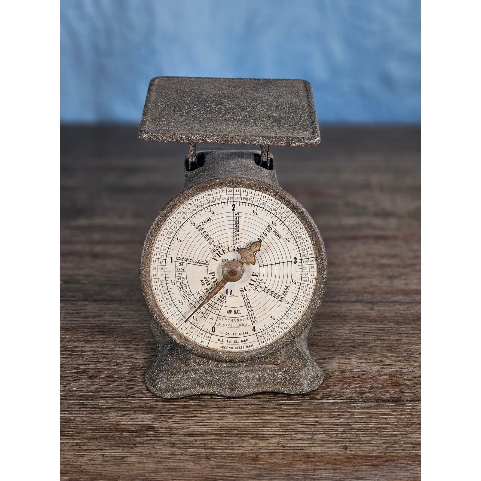 Vintage Triner Precision No. 4 Postal Scale | Rustic Metal Counter Scale