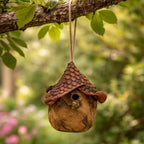 Handmade Terracotta Bird Figurine Folk Art Decor