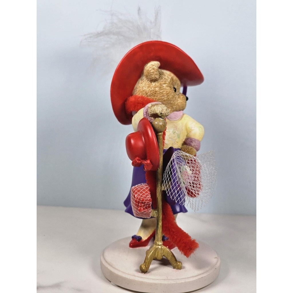 Hamilton Collection Happy Hatters Teddy Bear Figurine COA Limited Edition