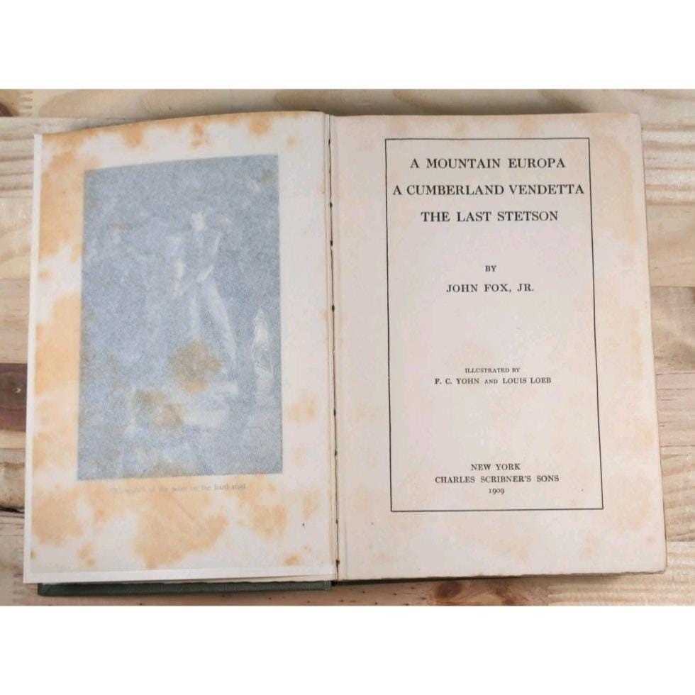 Antique 1909 John Fox Jr. Hardcover Book Scribners Gold Emblem