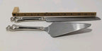 Wedding Promises Cake Knife & Server Set - Double Heart Design - Stainless Steel