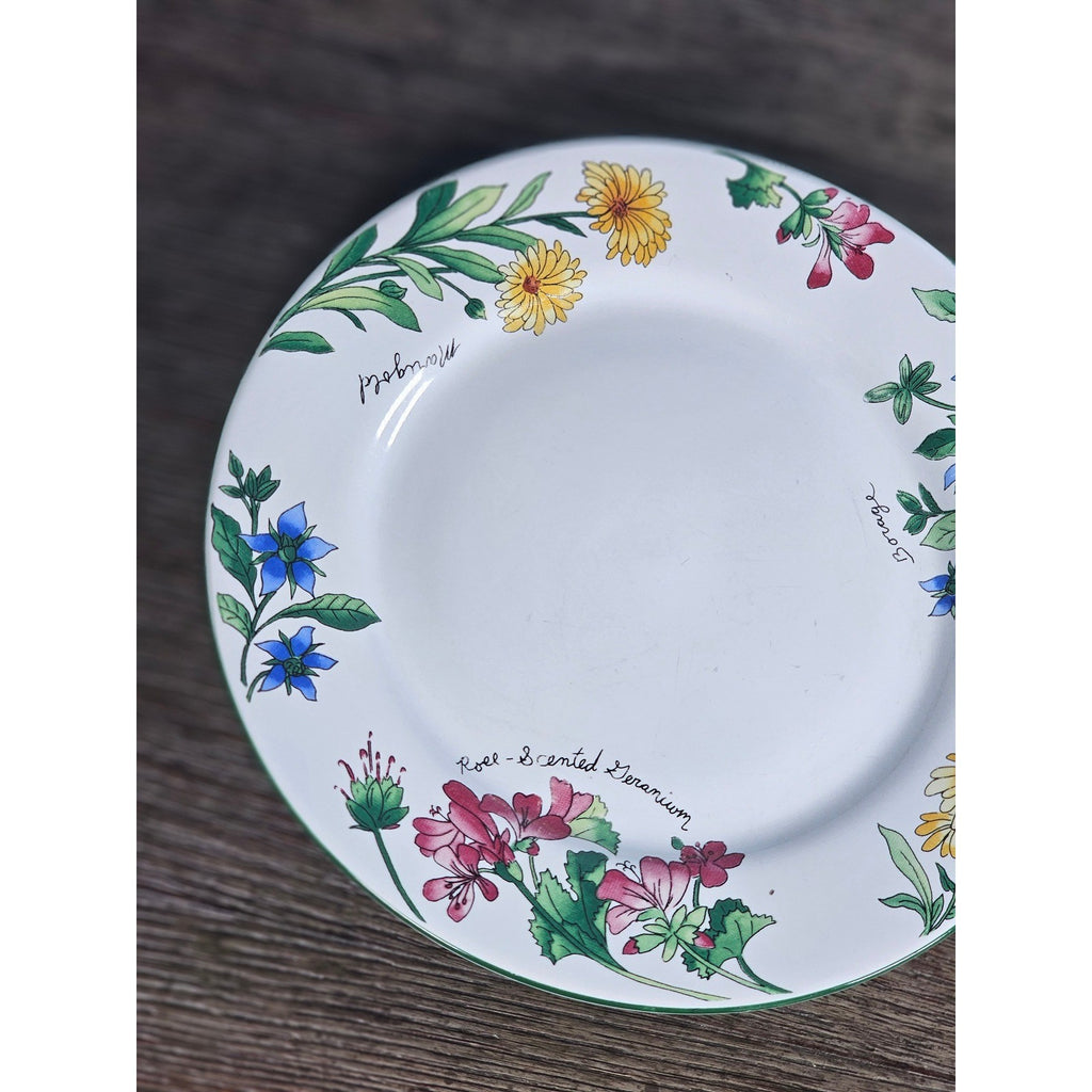 Vintage Majesticware Geranium Dessert Plates Set of 2 Sue Zipkin 8 Inch