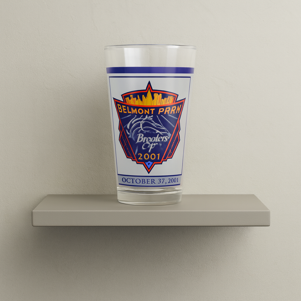 Vintage Breeders Cup 2001 at Belmont Park Racing Glass by Libbey