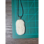 Vintage Buffalo Bone Carved Pendant Necklace Native American Style 2x1