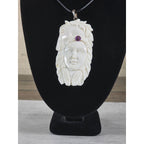 Vintage Carved Native American Horse Headdress Pendant