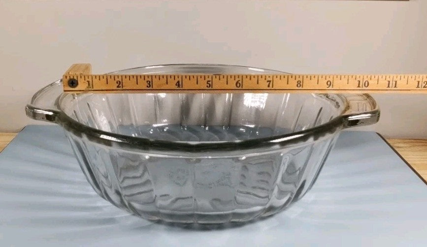 Anchor Hocking 9″ Clear Glass Casserole Dish – Heavy USA Bakeware, Used Conditio